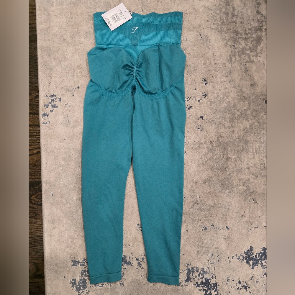 NWT Gymshark Teal Glute Boost Seamless Leggings, Medium
